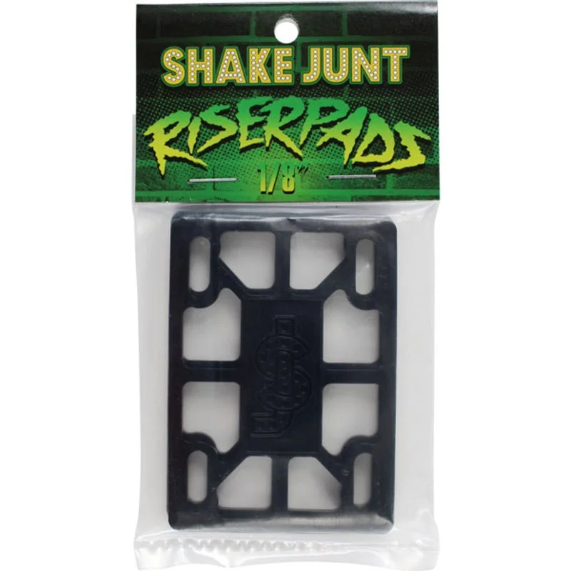 Professional-Grade Skateboard Hardware For Serious Riders-Shake Junt 1/8" Hard Black Riser Pads (2pk)