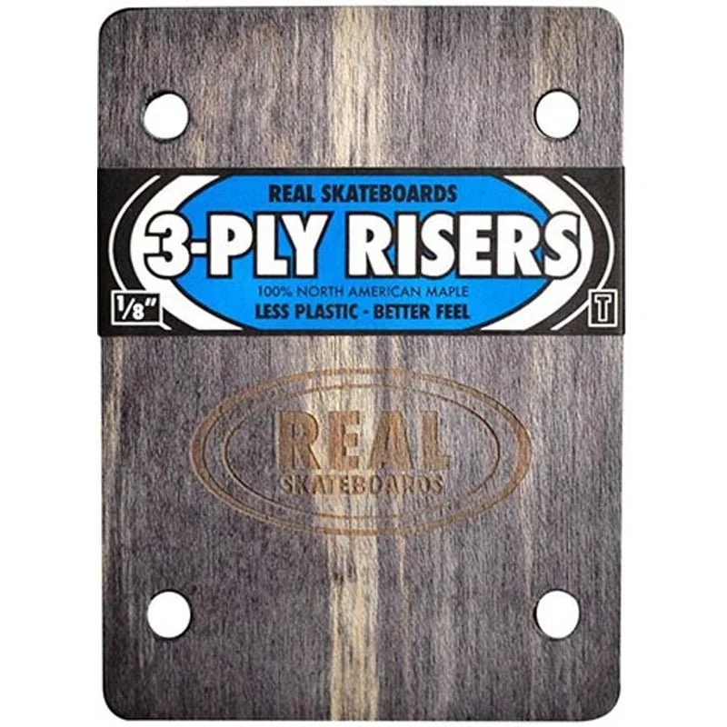 Skateboard Hardware For Faster Speed And Precision-Real Skateboards 1/8" 3-Ply Wooden Risers for Thunder Trucks 2pk