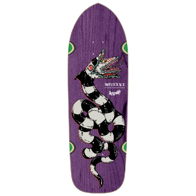 Personalized Skateboard Deck For Skate Deck Art-10.5" Welcome Skateboards x Beetlejuice Sandworm on Magic Bullet 2.0 Deck Purple Stain