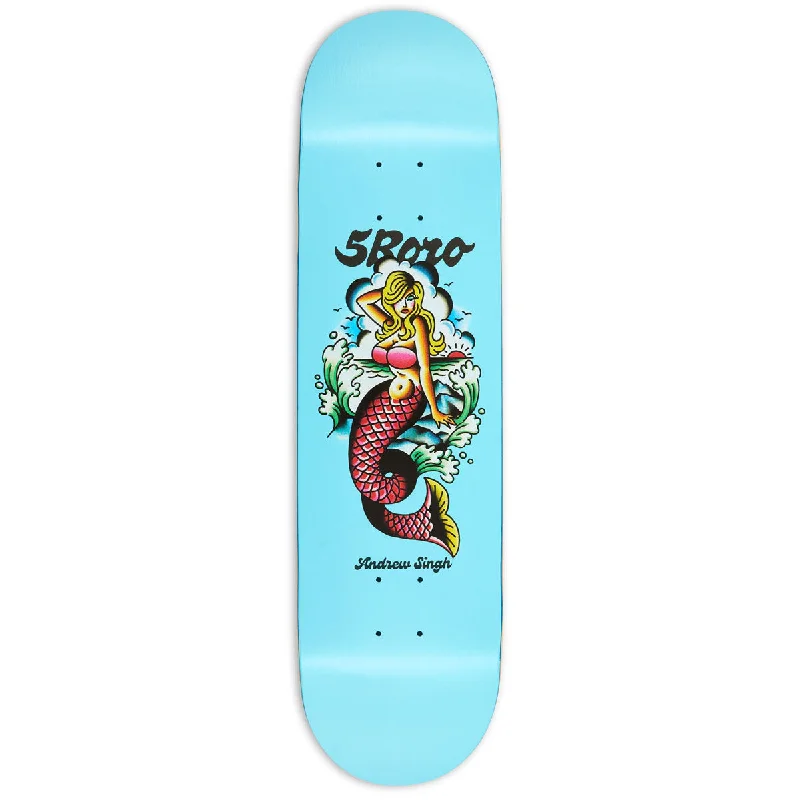 Personalized Skateboard Deck For Brand Logos-5Boro Andrew Singh Mermaid Skateboard Deck - Blue - 8.375"