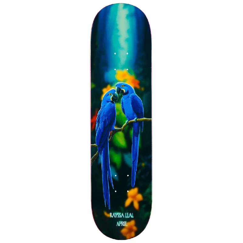 Personalized Skateboard Deck For Team Designs-8.25" April Skateboards Rayssa Leal Blue Macaw Deck