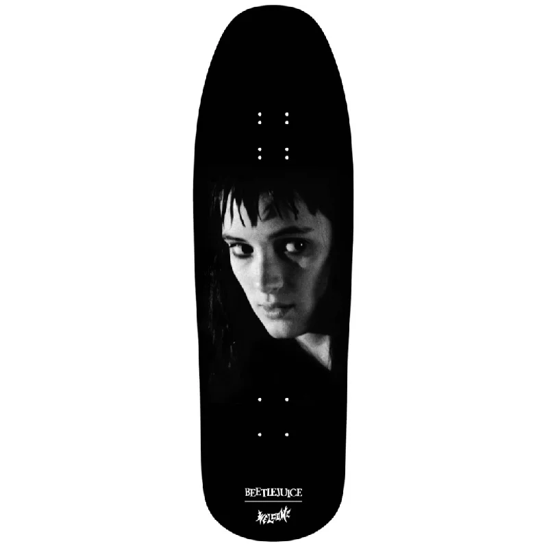 Custom Skateboard Deck For Athletic Decks-9.6" Welcome Skateboards x Beetlejuice Lydia on Gaia Deck Black / White Dip