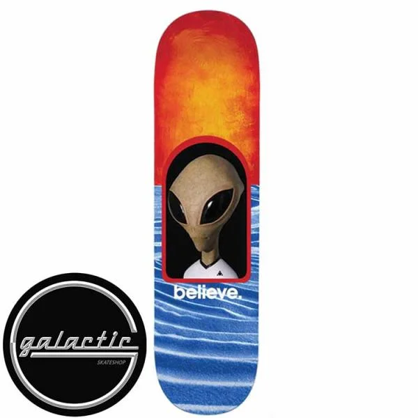 Personalized Skateboard Deck For Outdoor Adventures-Alien Workshop Believe Reality Plexi Lam Deck 8.25