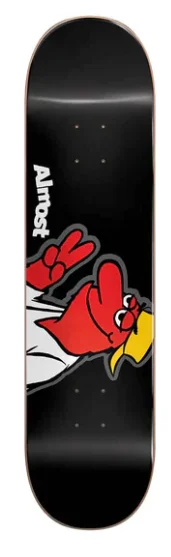 Custom Skateboard Deck For Athletic Performance-Almost Red Head Hyb Deck Black 8.375 in