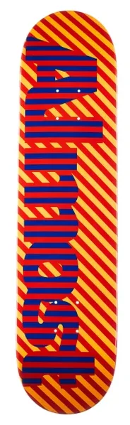 Custom Skateboard Deck For Custom Themes-Almost Stripes Orange Deck 7.75 in