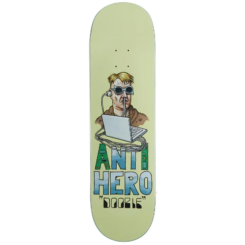 Custom Skateboard Deck For Beginners And Experts-Anti-Hero Doobie Anti Intelligence Skateboard Deck - Cream - 8.75"