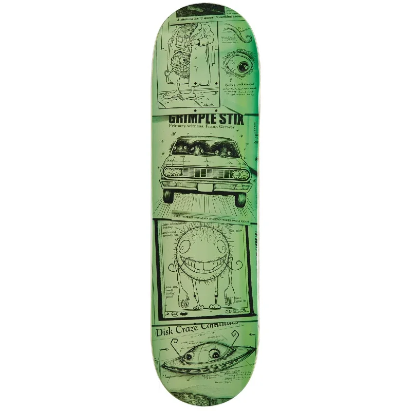 Personalized Skateboard Deck For Outdoor Use-Anti-Hero Gerwer Grimple Sticks Sightings Skateboard Deck - Green - 8.50"