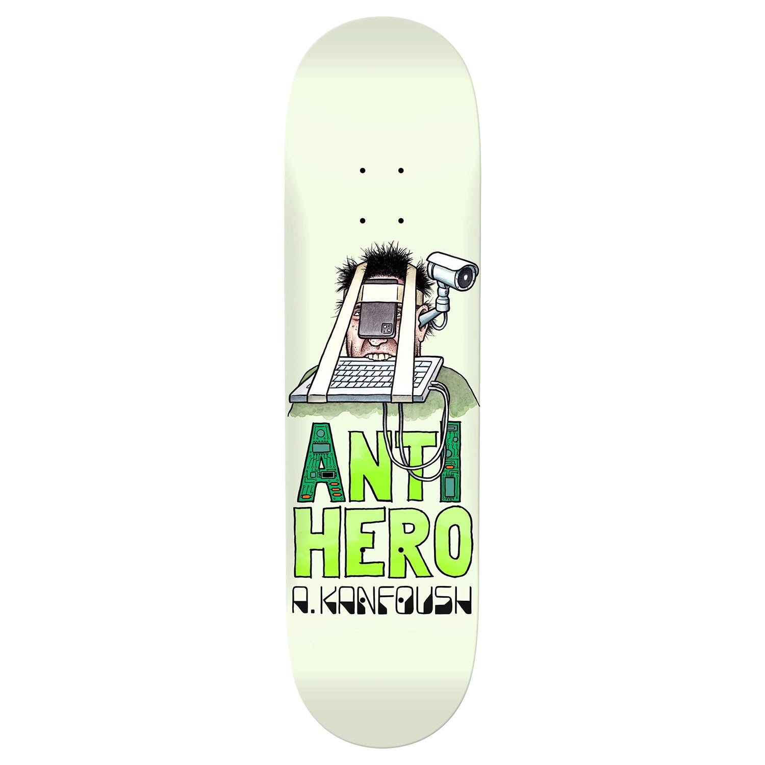 Custom Skateboard Deck For Streetwear Style-Anti Hero Kanfoush Anti Intelligence Deck 8.4"