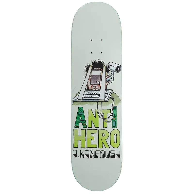 Custom Skateboard Deck For Team Customization-Anti-Hero Kanfoush Anti Intelligence Skateboard Deck - White - 8.40"