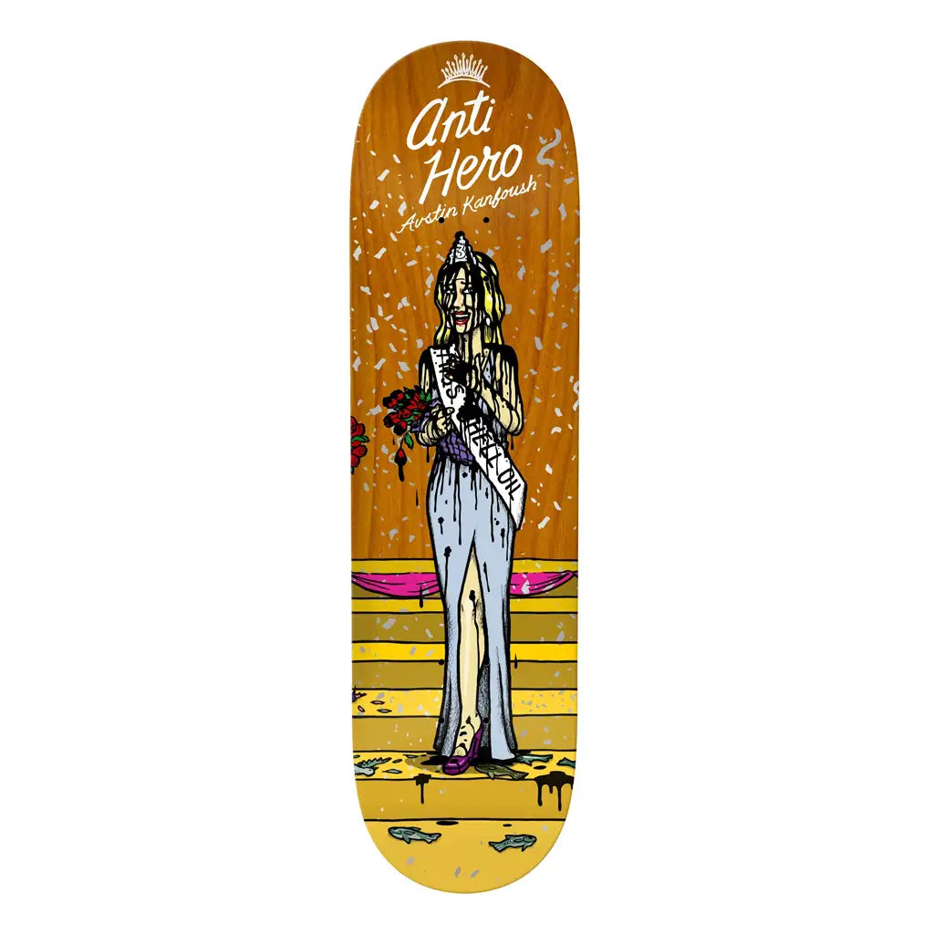 Custom Skateboard Deck For Athletic Performance-Anti-Hero Miss Corporate Greed Austin Kanfoush Skateboard Deck