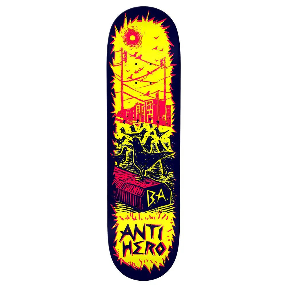 Custom Skateboard Deck For Heavy Riders-Anti Hero Skateboards B.A. Pigeon Vision Skateboard Deck -8.75