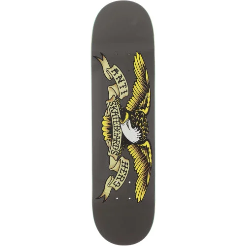 Personalized Skateboard Deck For Indoor Skating-Antihero Classic Eagle Skateboard Deck Grey 8.25"