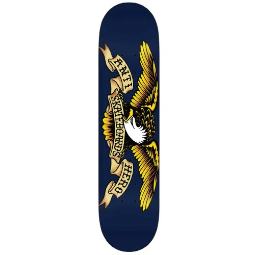 Custom Skateboard Deck For Shredding-Antihero Classic Eagle Skateboard Deck Navy 8.5"