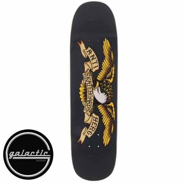 Personalized Skateboard Deck For Advanced Skaters-Antihero Shaped Eagle Overspray Blue Meanie Deck 8.75"