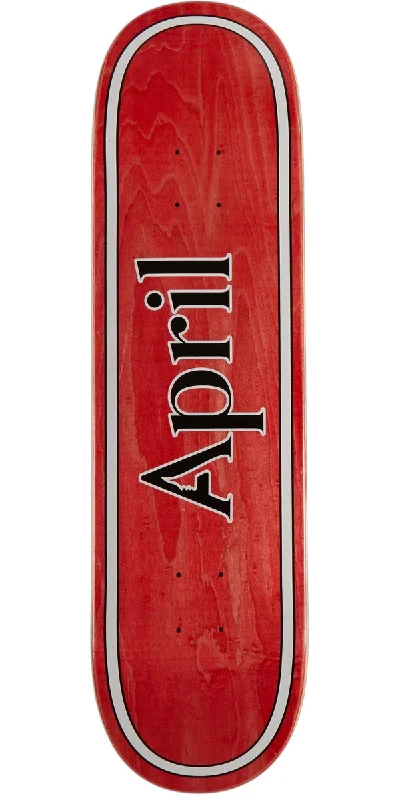 Custom Skateboard Deck For Tailored Fit-April AP OG Logo Skateboard Deck - Red - 8.50"