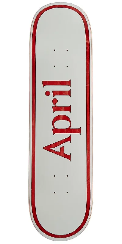 Personalized Skateboard Deck For Advanced Skating-April AP OG Logo Skateboard Deck - White - 8.00"