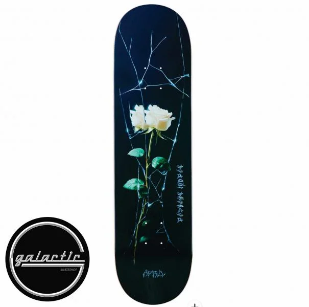 Personalized Skateboard Deck For Kids-April Dashawn Jordan Cracked Rose Deck 8.25"