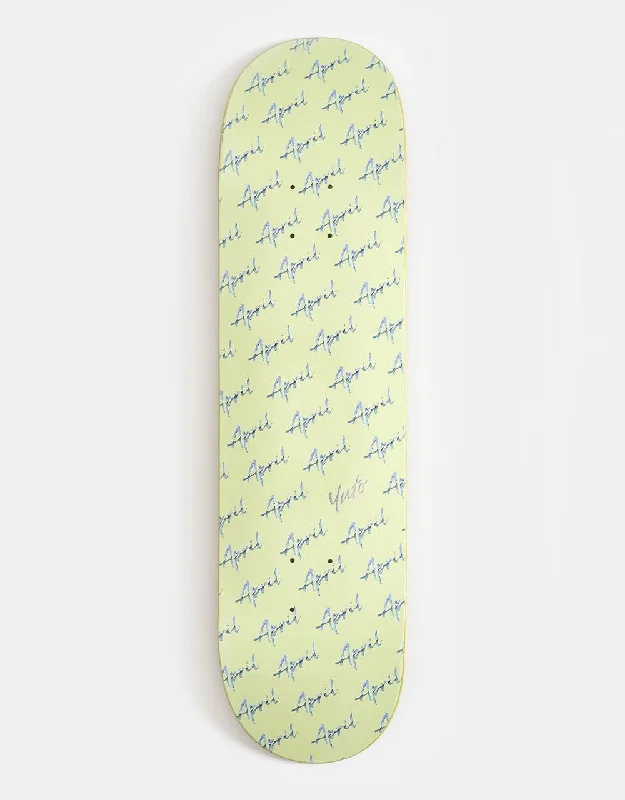 Custom Skateboard Deck For Outdoor Skating-April Yuto Script Logo Skateboard Deck - 8.25"