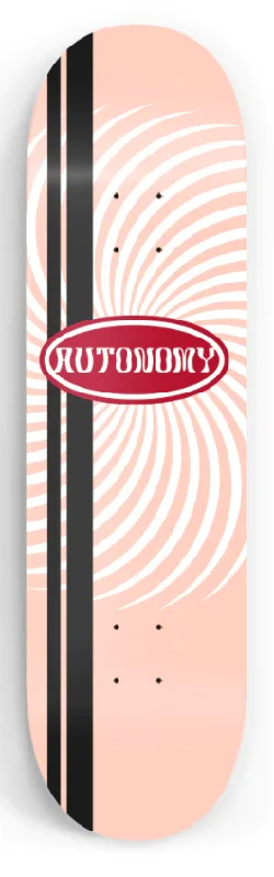 Custom Skateboard Deck For Beginner Skaters-Autonomy Team Rhythm Series Pink Deck 7.5 in