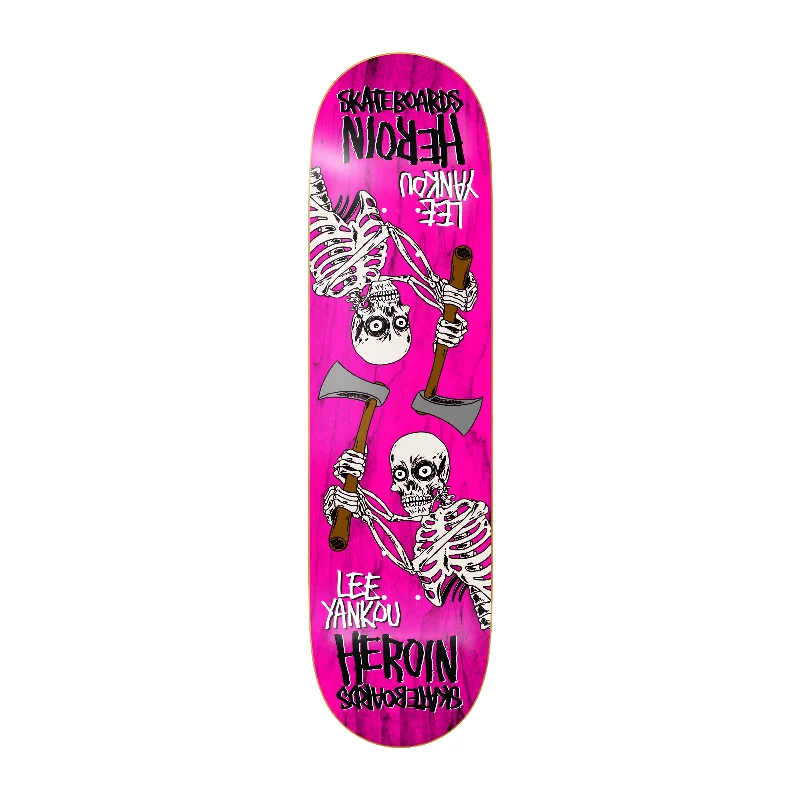 Custom Skateboard Deck For Minimalist Designs-Axe Skeletons (Lee Yankou) Deck - 8.25