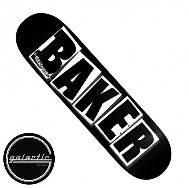 Personalized Skateboard Deck For Skateparks-Baker Brand Logo Black/White Deck 8.125"