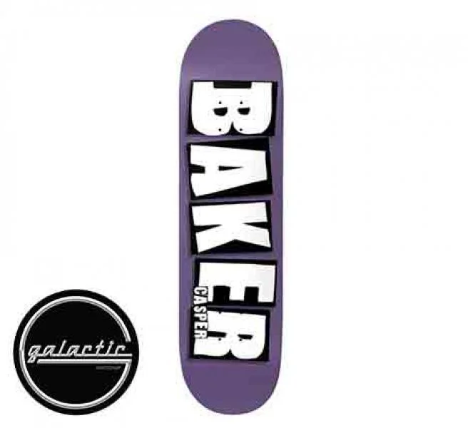 Custom Skateboard Deck For Minimalist Designs-Baker Casper Brooker Brand Name Neon Deck 8.25"