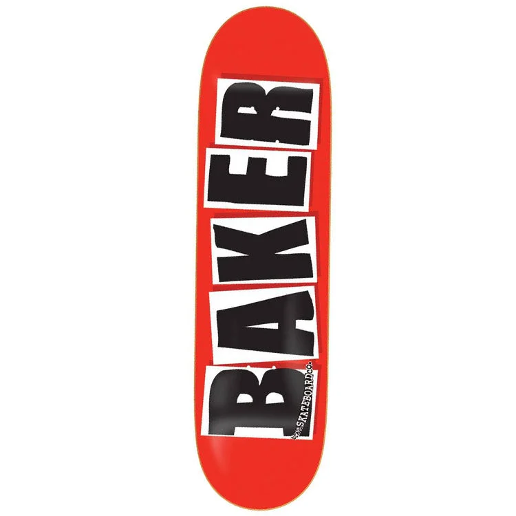 Custom Skateboard Deck For Custom Themes-Baker Skateboards Brand Logo Skateboard Deck Red/Black - 8.3875