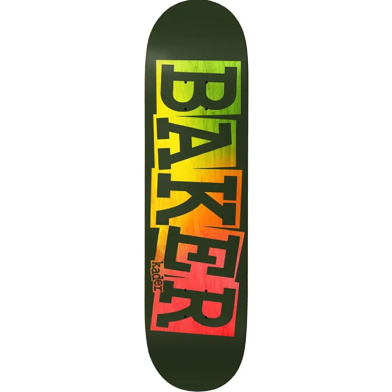 Custom Skateboard Deck For Beginners And Experts-Baker Skateboards Kader Sylla Ribbon Green Rainbow Skateboard Deck - 8.125