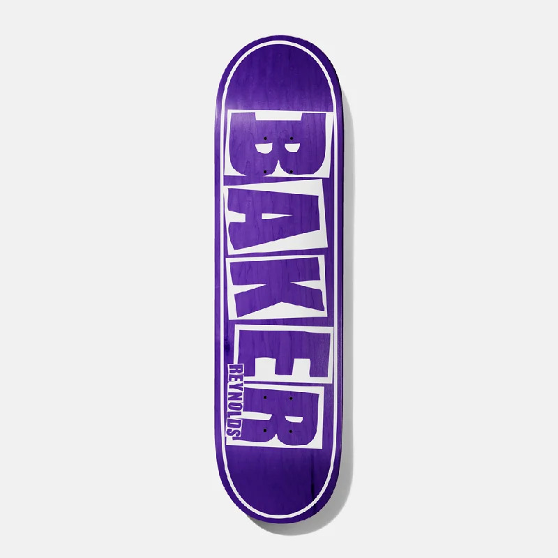 Personalized Skateboard Deck For Top Performance-Baker Skateboards Reynolds Brand Name Purple Veneer Skateboard Deck - 8.125