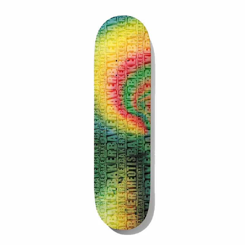 Personalized Skateboard Deck For Skate Park Enthusiasts-Baker Skateboards Theotis Repeat Rainbow Skateboard Deck - 8.00 (B2 Steep Concave)