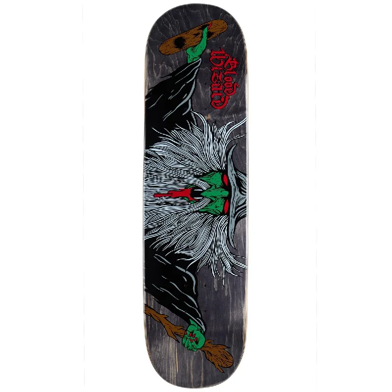 Personalized Skateboard Deck For Tricks-Blood Wizard Flying Wizard Blunt Skateboard Deck - Assorted Stains - 8.50"