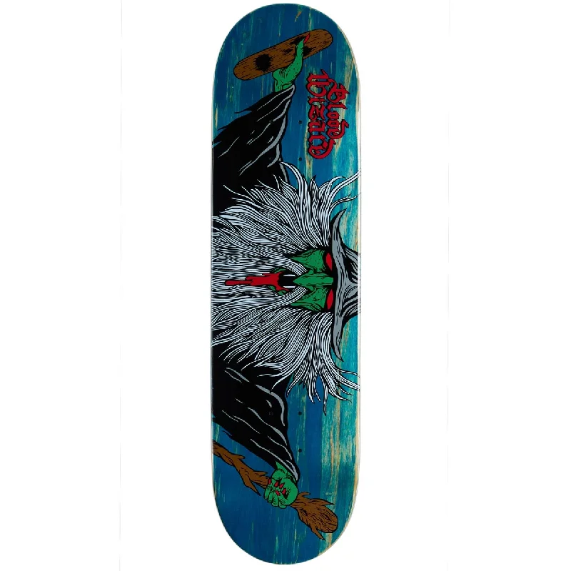 Custom Skateboard Deck For Tricks-Blood Wizard Flying Wizard Skateboard Deck - Assorted Stains - 8.375"