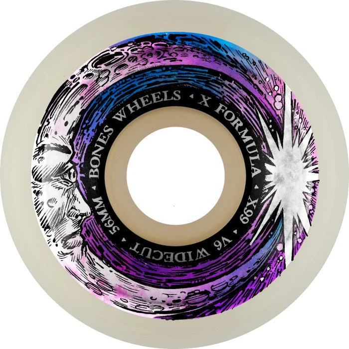 Skateboard Wheels For Advanced Skaters-Bones - Moon Beam V6 Widecut X-Formula Skateboard Wheels 99A