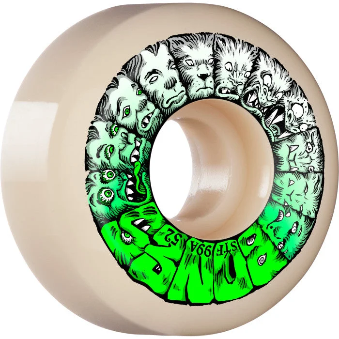 Skateboard Wheels For Park Skating-Bones - Weird Wolf V5 Sidecut STF Skateboard Wheels