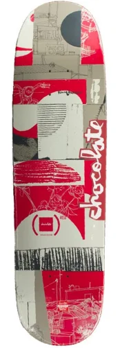 Personalized Skateboard Deck Designs-Chocolate Skateboard Company Kenny Anderson Red Deck 8 in