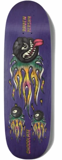 Custom Pro Skateboard Deck-Chocolate Skateboard Company Raven Tershy Mad 8 Ball Deck 8.5 in