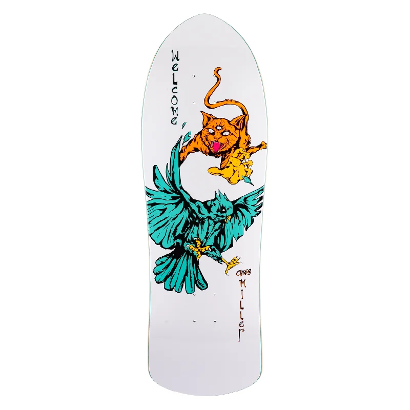 Personalized Skateboard Deck For Old-School Skating-Chris Miller Prequel on Crossbone - White - 10.0"