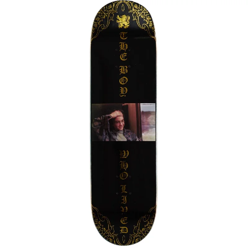 Custom Skateboard Deck For Skateboarding Gear-Color Bars x Harry Potter Boy Who Lived Skateboard Deck - Black/Holo Foil - 8.25"