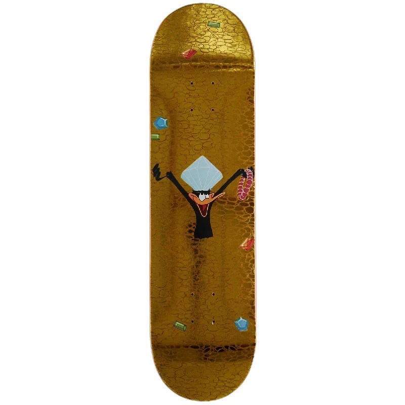 Personalized Skateboard Deck For Artistic Expression-Color Bars x Looney Tunes Riches Skateboard Deck - Gold Foil - 8.25"