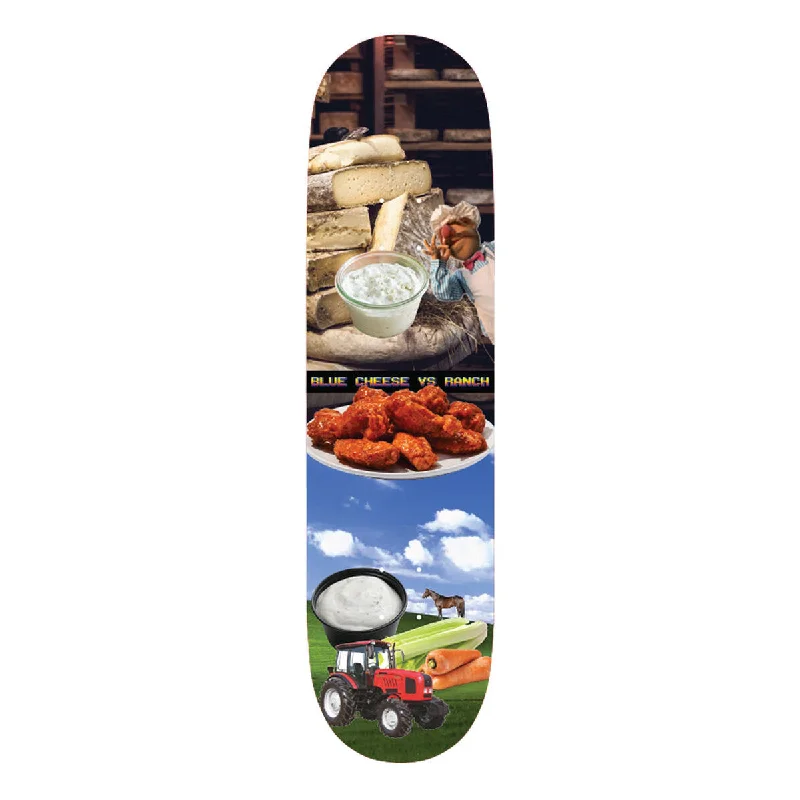 Personalized Skateboard Deck For Street Skating-Alltimers Blue Cheese vs. Ranch Deck 8.1"