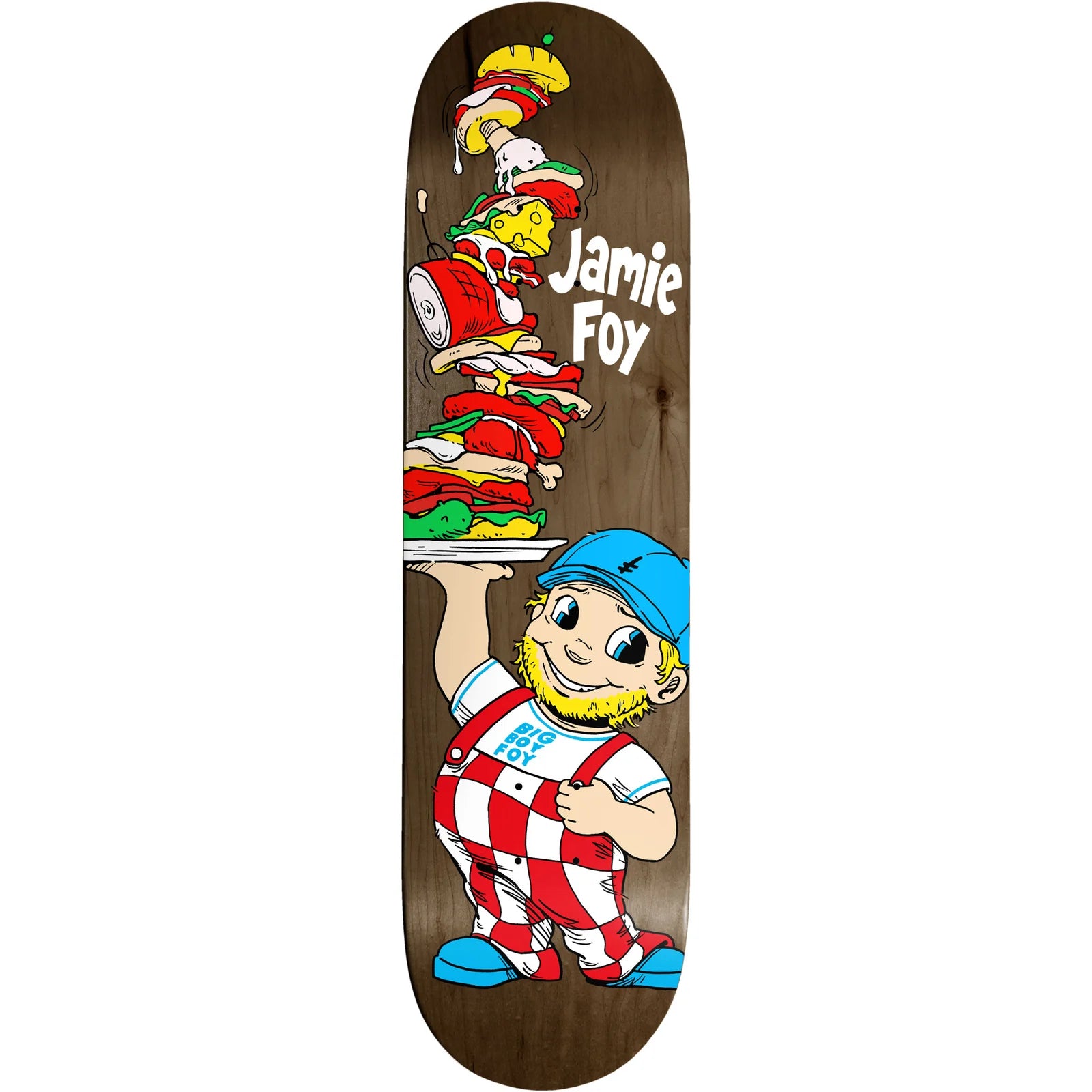 Personalized Skateboard Deck With Urban Artwork-Deathwish Big Boy Foy Skateboard Deck - 8.25 (random bottom stain)