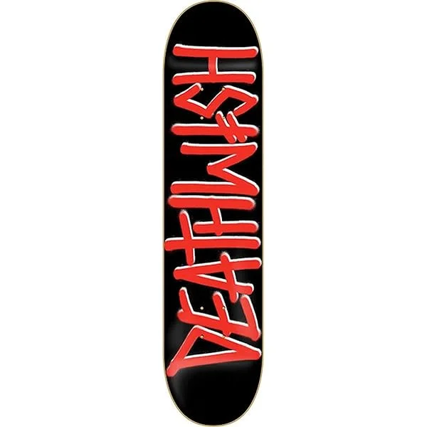 Personalized Skateboard Deck For Custom Graphics-Deathwish Deathspray Logo Black & Red