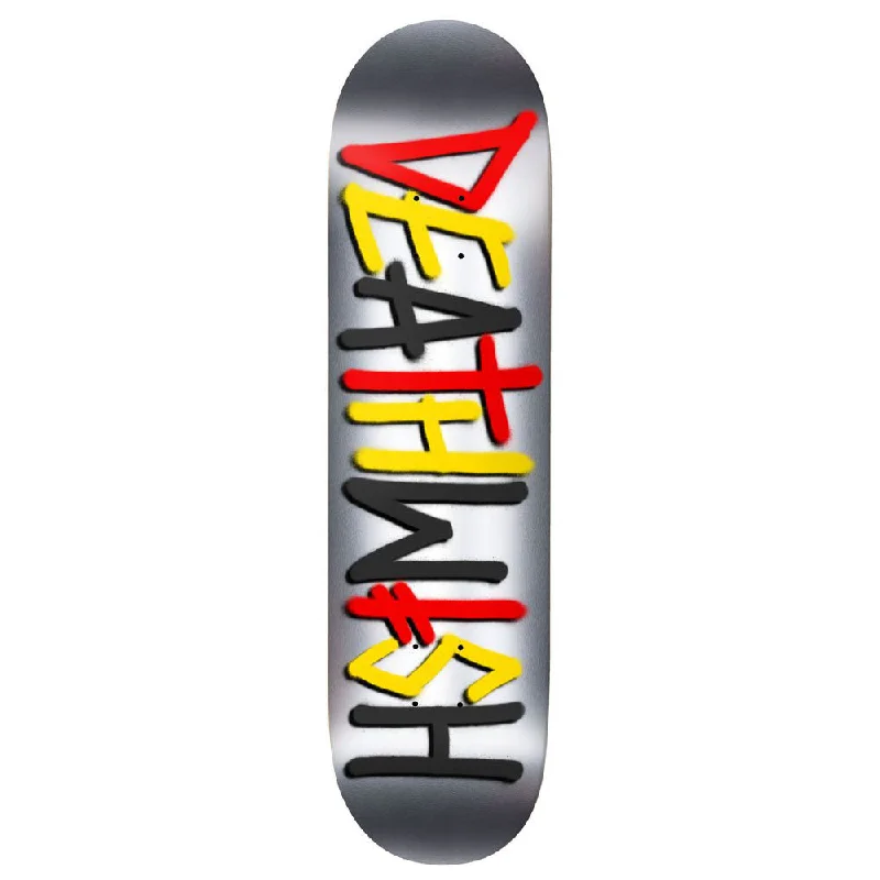 Personalized Skateboard Deck For Brand Logos-Deathwish Deathspray Multi Silver Foil Skateboard Deck 8.25