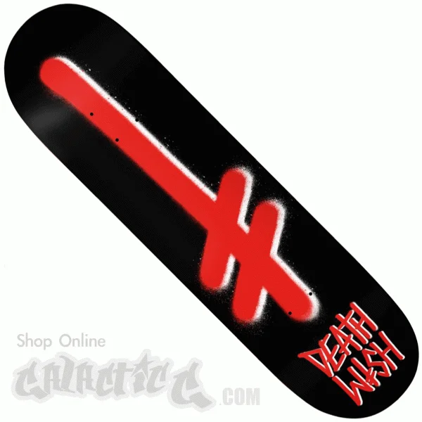 Custom Skateboard Deck For Trendy Styles-Deathwish Gang Logo Black/Red Deck 8.6"