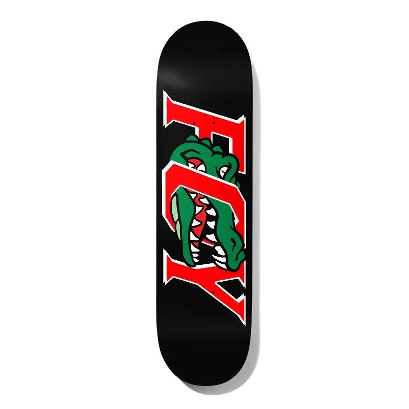 Custom Skateboard Deck For Custom Size-Deathwish Jamie Foy Gator Black / Red Skateboard Deck - 8.25 Twin Tail