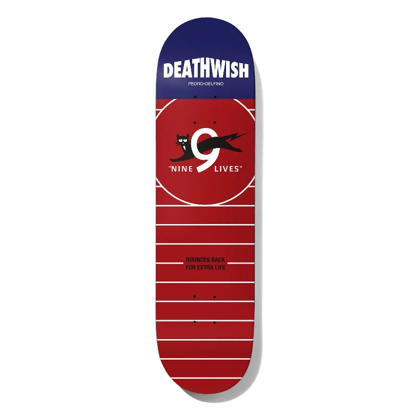 Personalized Skateboard Deck For Unique Custom Artwork-Deathwish Skateboards Pedro Delfino Nine Lives Skateboard Deck - 8.5