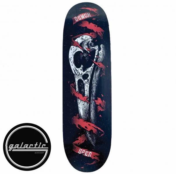 Custom Skateboard Deck For Skateboarding Gear-Demon Seed Raven Egg Shape 8.5"