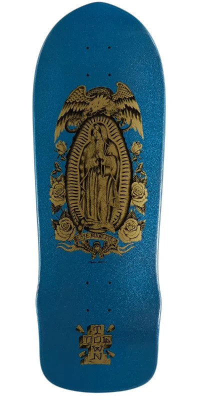 Personalized Skateboard Deck For Cool Skate Designs-Dogtown Jesse Martinez 1987 Guadalupe Skateboard Deck - Blue Flake Full Dip - 10.00"