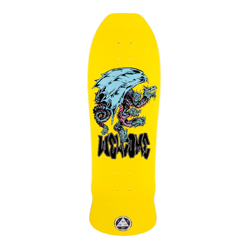 Personalized Skateboard Deck With Abstract Art-Dragon on Early Grab - Yellow - 10"