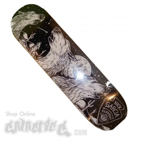 Personalized Skateboard Deck For Custom Paint Jobs-Element Garcia Wolves Deck 8.25"